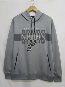 ♪NBA SAN ANTONIO SPURS サンアントニオ スパーズ フードパーカー・SizeL 古着