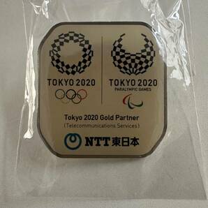 NTT東日本 新品 非売品 東京2020オリンピックパラリンピック 社員用 ピンバッジ ピンバッチ ピンズ レアの画像1