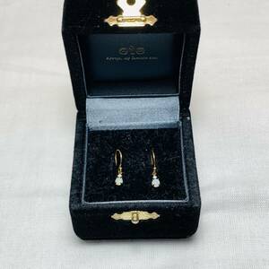 美品 ete エテ K18 0.01刻印有 ピアス アクセサリー ジュエリー レディース USED品 1円スタート 