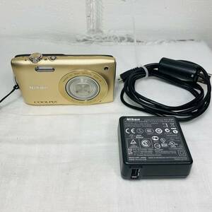 Nikon ニコン COOLPIX S3300 スイートゴールド デジタルカメラ 動作確認済み USED品 1円スタート