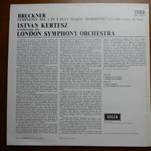 英国DECCA SXL6227 LP ブルックナー：交響曲第4番「ロマンティック」 I.ケルテス指揮 ロンドン so. 1964年録音の画像2