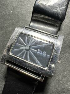 ★ Коллекционер должен -см. Dolce &amp; Gabbana Time Dolce -end Gabbana Vintage Quartz Watch Silver Black Dial Contact Parts G760