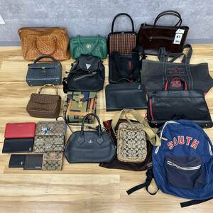 ★☆おまとめ 全22点 バッグ 財布 コインケース COACH コーチ ダンヒル ブルガリ ハンティングワールド オーストリッチ 他 #NB0409☆★