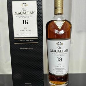 ザ・マッカラン 18年 2022年リリース シェリーオーク 43% 700mlマッカラン MACALLAN スコッチウイスキー