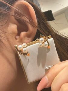 MIKIMOTO 御木本ミキモト14k 真珠パールイヤリング