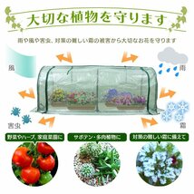 未使用 ビニール温室 横型 フラワースタンド 専用ビニールカバー付き 園芸 棚 簡易温室 フラワーハウス ガーデンハウス ビニールハウス _画像3