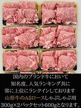 特選銘柄A5山形牛 しゃぶしゃぶ用300g×2パック 600g　数量限定1円スタート!_画像2