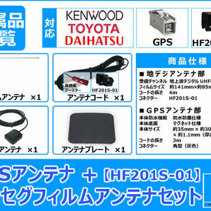 ケンウッド KENWOOD ナビ MDV-L401 GPSアンテナ + HF201S-01 ワンセグ フィルムアンテナ 1CH エレメント アンテナコード 補修用 1枚の画像2