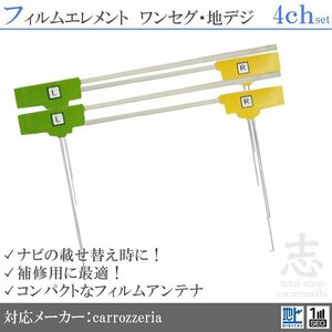 カロッツェリア AVIC-RL801-D 地デジ フィルム 4ch L型 フィルムアンテナ 載せ替え 4枚