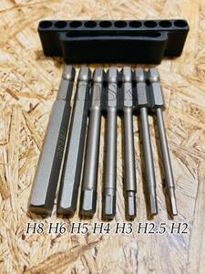  hex key bit Hexagon 7 pcs set impact driver bit holder tool set magnet one touch 