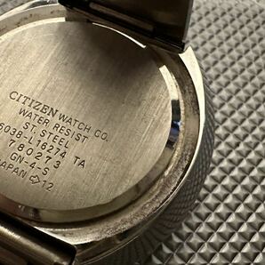 【中古】腕時計 CITIZEN シチズン INDEPENDENT 1481010 腕時計 6038-L16274 クオーツ アナログ ラウンド オレンジ シルバー 【札TB01】の画像6