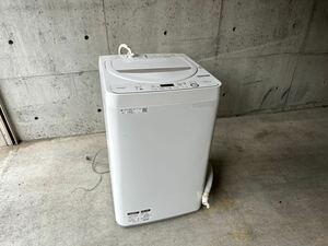 【中古】札幌 引取歓迎 洗濯機 SHARP シャープ 4.5kg ES-GE4D 2019年製 シワ抑え 風乾燥 ステンレス層 【札TB01】