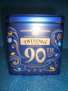 レア！限定品！TWININGS OF LONDON Queen Elizabeth 90th Birthday トワイニング エリザベス女王生誕９０年記念紅茶 の空き缶
