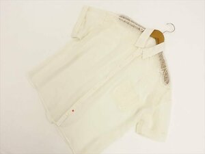 美品 ワンウェイ one way 半袖 シフォンブラウス M アイボリー 【メール便可】