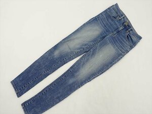 美品 アメリカンイーグルアウトフィッターズ AMERICAN EAGLE OUTFITTERS ノータックスリムデニムパンツ US：2 ブルー