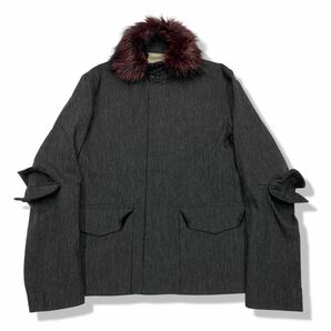 Rare 00s Japanese label Crazy Elbow Design Detachable Fur Jacket g.o.a lgb ifsixwasnine 14th addiction TORNADO MART share spiritの画像1