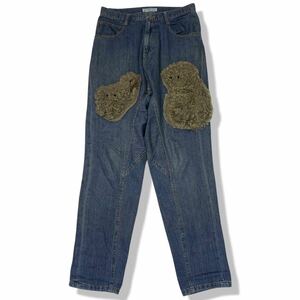 Rare 00's Ne-net Owl Animal Denim Pants TSUMORI CHISATO issey miyake JAPANESE LABEL archive goa ifsixwasnine lgb 14th addiction