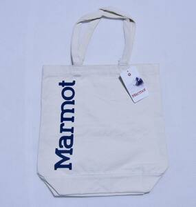 ^ Marmot cotton tote bag Logo navy /Marmot new goods 