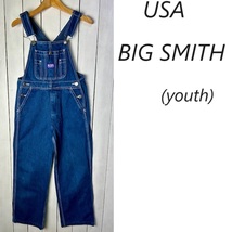 USA古着 BIG SMITH デニムオーバーオール ユース 10 オールド ビッグスミス アメリカ古着 キッズ 子供服 140 150 ●71_画像1