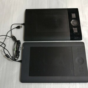 2台 Wacom プロフェッショナルペンタブレット ワイヤレスキット付属 Sサイズ Intuos5 touch PTH-450 + PTK-440 動作確認済の画像1