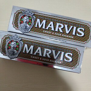 * new goods *MARVISma- screw ma- vi s tooth paste sweet & sour ru bar bSWEET&SOUR RHUBARB 85mL 2 box 