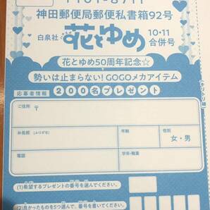 ★花とゆめ10・11号★抽プレ懸賞応募ハガキ★ニンテンドースイッチライト Wチャンス 春の嵐とモンスター アクリルスタンド などの画像1