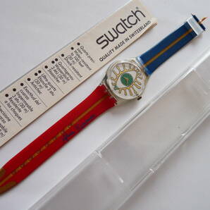 未使用電池交換済稼働中 美品 スウォッチ Swatch 1995年モデル 映画100周年 黒澤明 映画師 EIGA-SHI 品番GZ141 留め具破損有りの画像5