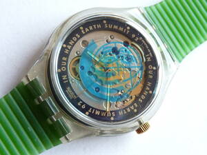 unused Swatch Swatch 1992 year automatic model, the earth summit TIME TO MOVE product number SAK102