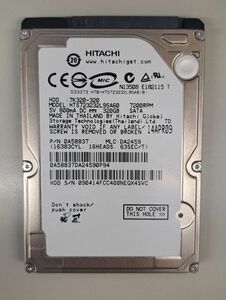 HITACHI 2.5インチ 7K320-320 HDD 320GB HTS723232L9SA60