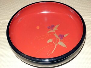 o40：日本 工芸品 塗り 小物入れ 花柄 フラワー インテリア 飾り 置物