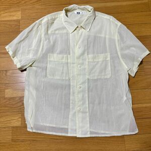 ３ＸＬ　UNIQLO シアーシャツ　薄黄色　完売品