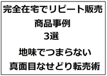 完全在宅でリピート販売 商品事例 3選 地味でつまらない真面目なせどり転売術 匿名取引可能_画像1