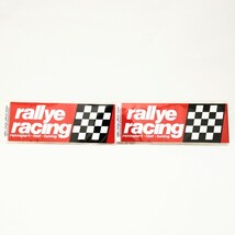 rallye racing　2枚組　ラリーレーシング　RACING ステッカー　送料込　カーステッカー　アメリカン雑貨_画像1