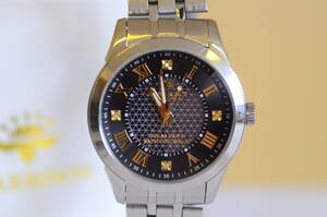 J.HARRISON ソーラー電波腕時計 JH-082 カットガラス 天然ダイヤモンド付き 箱付き 動作品