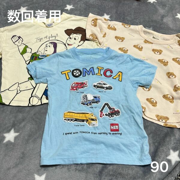 【数回着用】しまむら バースデイ Tシャツ まとめ売り 90