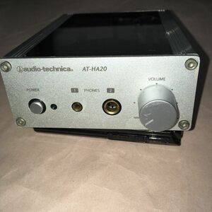 audio-technica AT-HA20 ヘッドフォンアンプ 動作品 青色LED切れ ジャンク