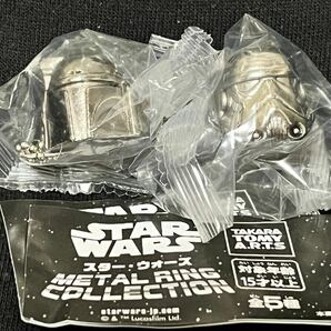 スター・ウォーズ メタル リング コレクション ボバ・フェット/ストームトルーパー 2種セット ガチャ STAR WARS METAL RING COLLECTIONの画像1