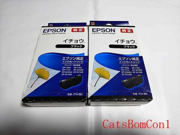 ■純正 EPSON イチョウ ブラック 2個 2024期限 ITH-BK [未開封] エプソンインクカートリッジ