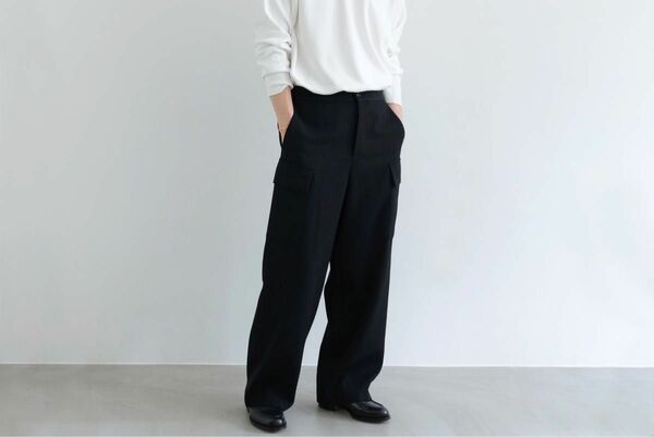 【極美品】ATON BACK SATIN FIELD CARGO PANTS