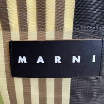  1円〜 MARNI マルニ フラワーカフェ マルチカラー メッシュ ナイロン カゴトート 春夏 海_画像3