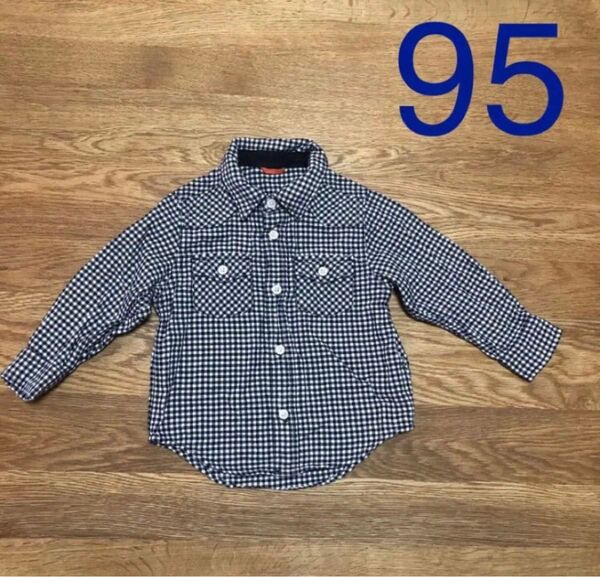 GAP チェックシャツ 95 男の子 綿100% 美品 アウター トップス長袖