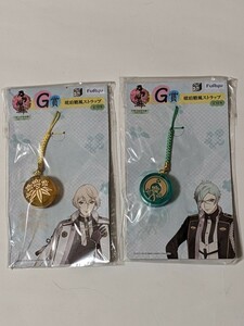 刀剣乱舞 ON LINE みんなのくじ ひっかけの陣〜和菓子を添えて〜G賞 琥珀糖風ストラップ 髭切＆膝丸２個　源氏兄弟