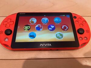 ○ジャンク【SONY ソニー】PS Vita Wi-Fiモデル + メモリーカード8GB PCH-2000 ネオンオレンジ