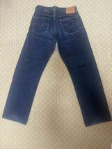 Vintage USA製 90s 98年製 リーバイス Levi's 201XX BIGE デニムパンツ 濃紺 ヴィンテージ 555 バレンシア工場 ビンテージ ジーンズ 11_画像1