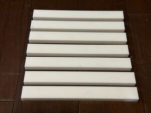 PTFE テフロン　白　端材　10mm X 20mm X 181mm 7個セット 