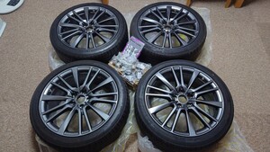 V37スカイライン 400R純正ホイール 8.5J+50 純正タイヤ 245/40R19 4本 