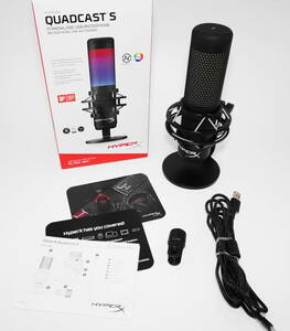 【中古】HyperX Quadcast S LED RGB スタンドアロンマイク