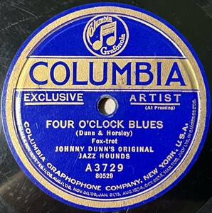 JOHNNY DUNN'S ORIGINAL JAZZ HOUNDS COLUMBIA Four O*Clock Blues/ Hawaiian Blues