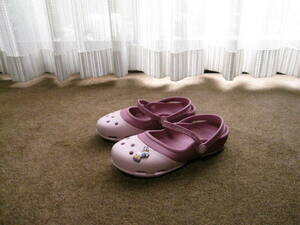  использование маленький чистый crocs Crocs сандалии Kids J/2/20cm 2 цвет розовый кемпинг уличный 