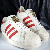 adidas 27.0 金ベロ SUPER STAR スーパースター 80s VINTAGE DX ホワイト レッド白 赤 SUPERSTAR_画像1